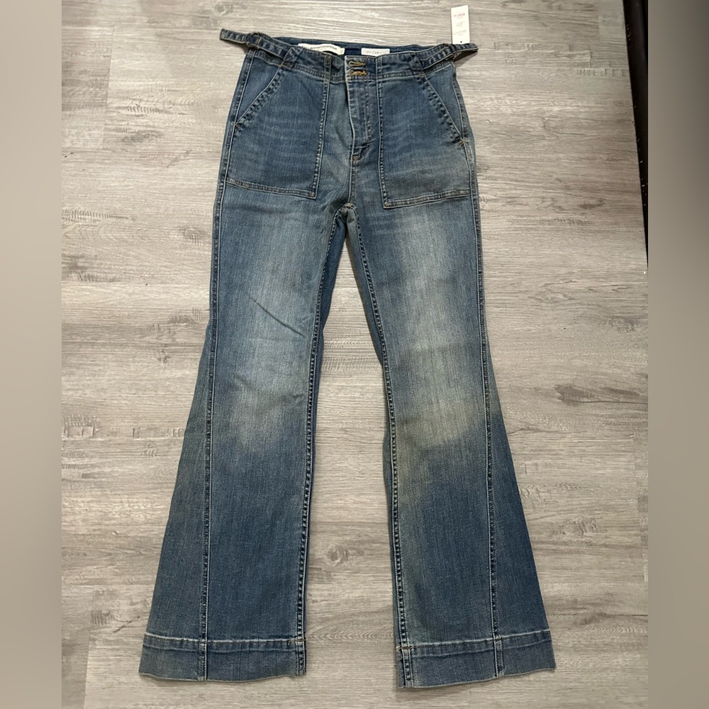 Pilcro High Rise Blue Jeans